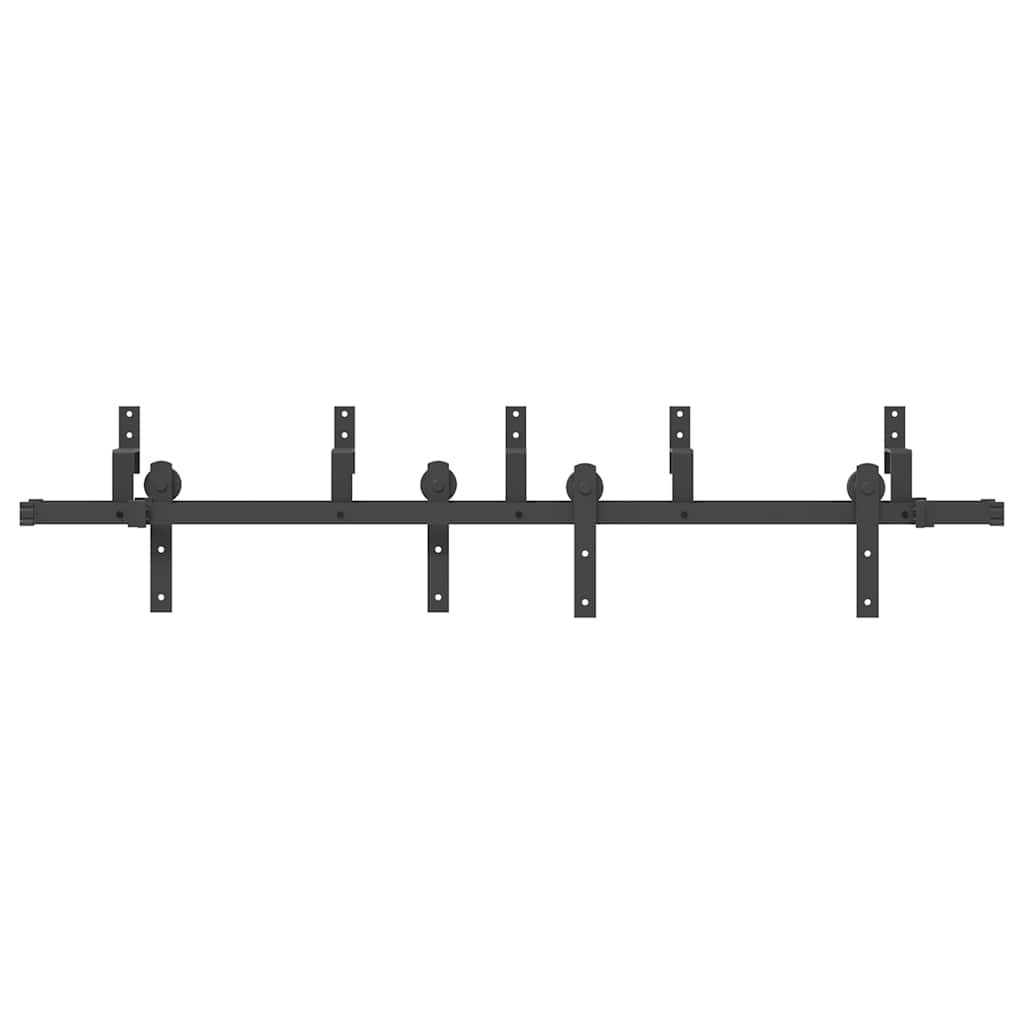 vidaXL Μηχανισμός Συρόμενης Μεσόπορτας Μαύρος 183 εκ. Ατσάλινος