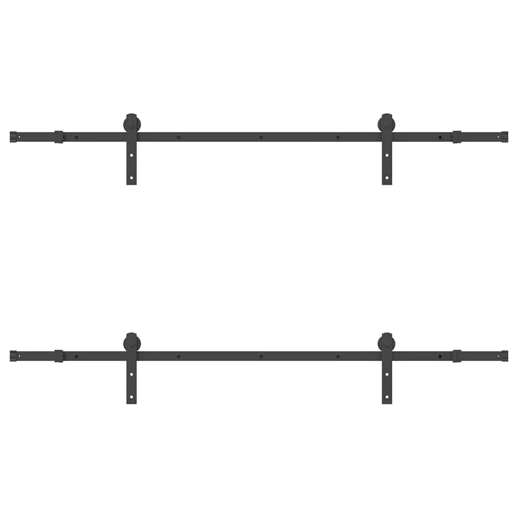 vidaXL Μηχανισμός Συρόμενης Μεσόπορτας Μαύρος 200 εκ. Ατσάλινος