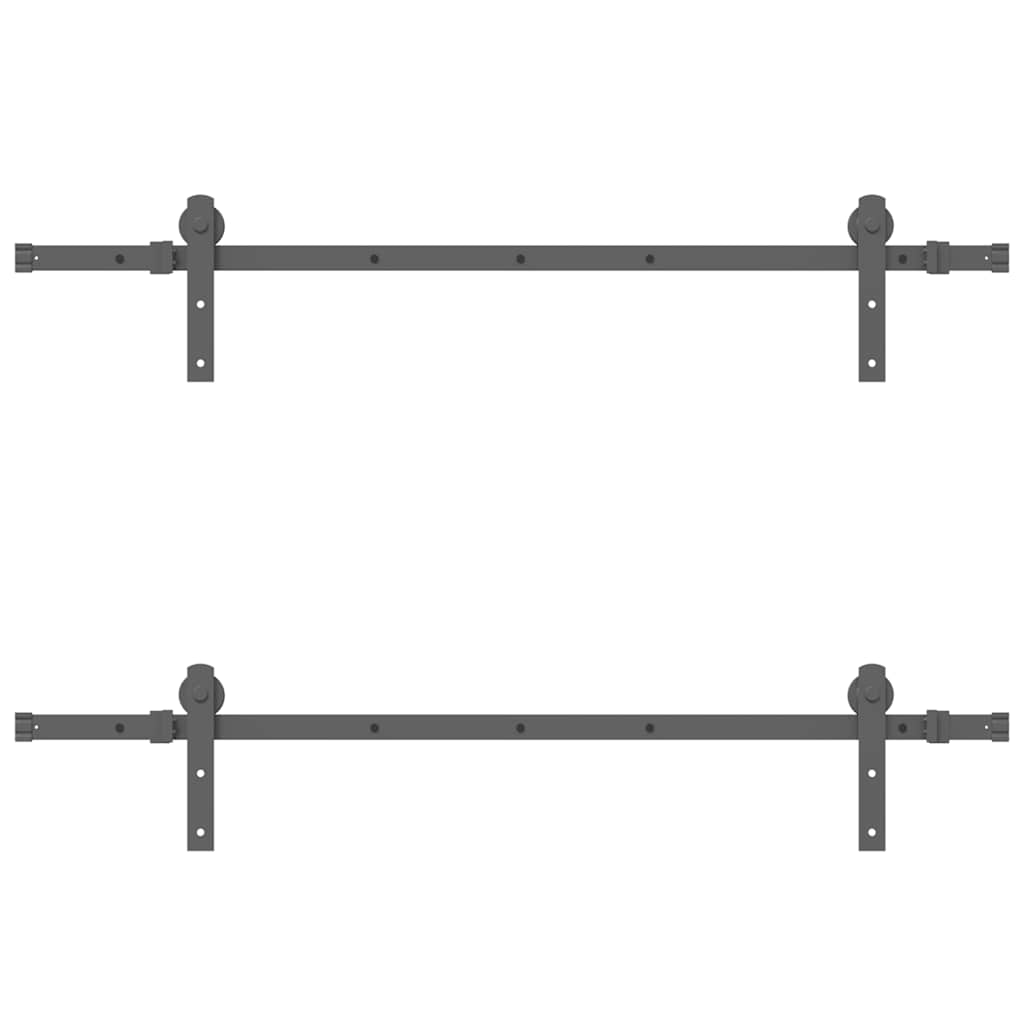 vidaXL Μηχανισμός Συρόμενης Μεσόπορτας Μαύρος 152,5 εκ. Ατσάλινος