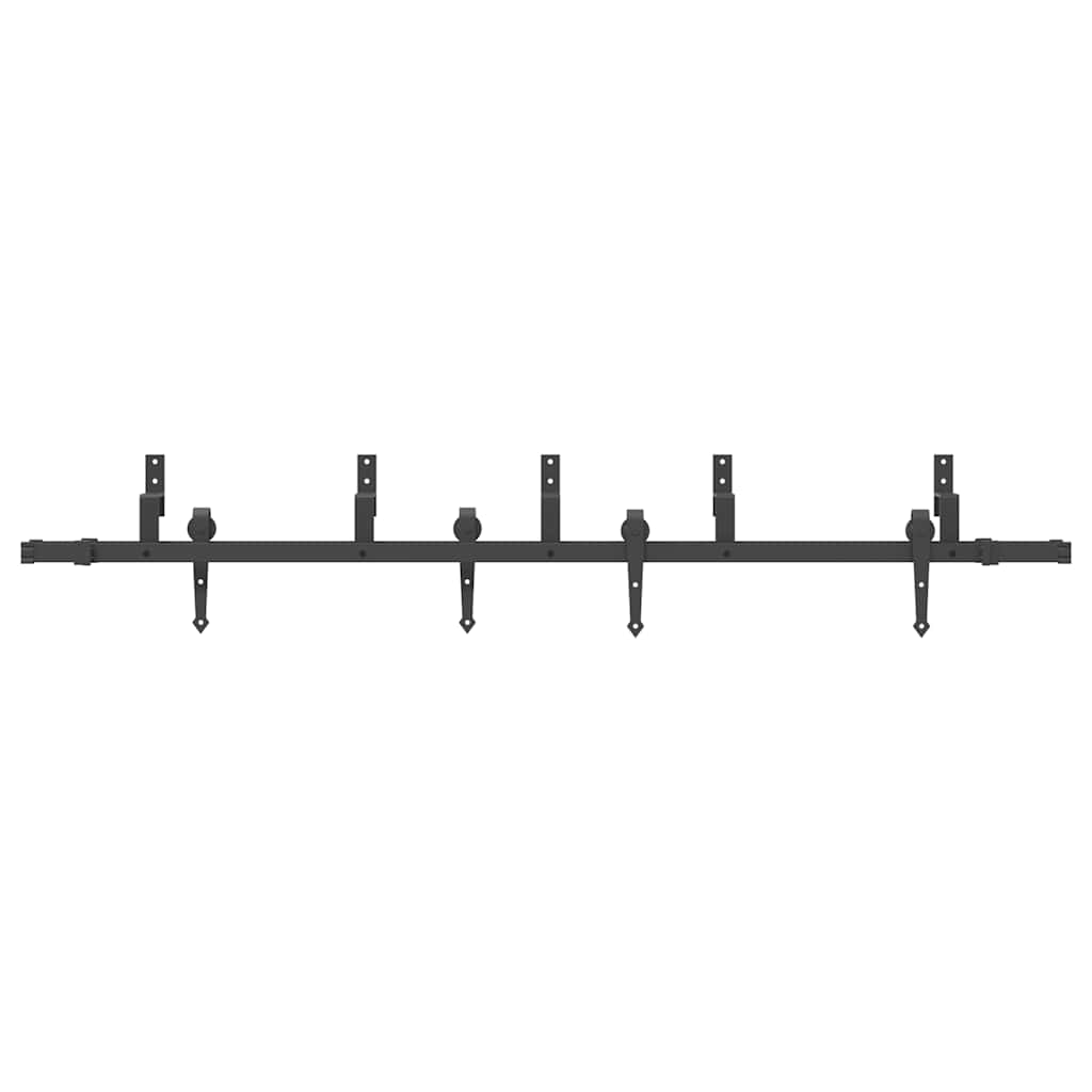 vidaXL Μηχανισμός Συρόμενης Μεσόπορτας Μαύρος 213,5 εκ. Ατσάλινος