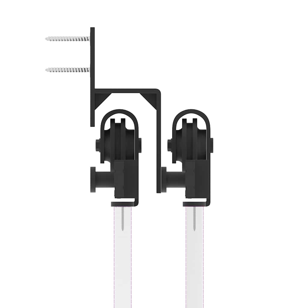 vidaXL Μηχανισμός Συρόμενης Μεσόπορτας Μαύρος 183 εκ. Ατσάλινος