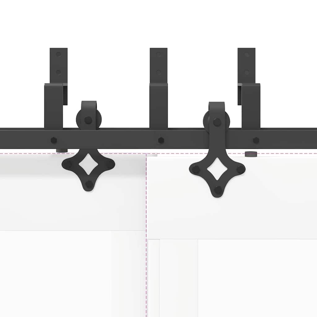 vidaXL Μηχανισμός Συρόμενης Μεσόπορτας Μαύρος 152,5 εκ. Ατσάλινος