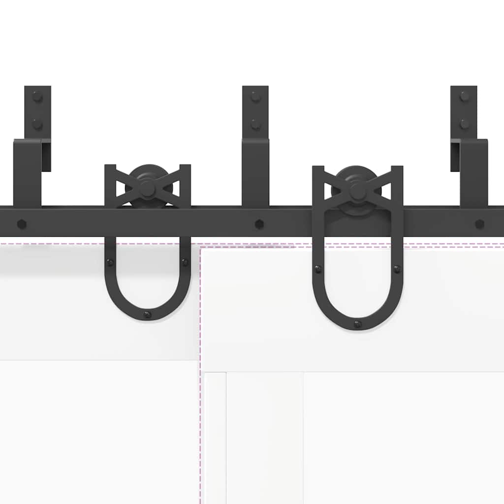 vidaXL Μηχανισμός Συρόμενης Μεσόπορτας Μαύρος 200 εκ. Ατσάλινος