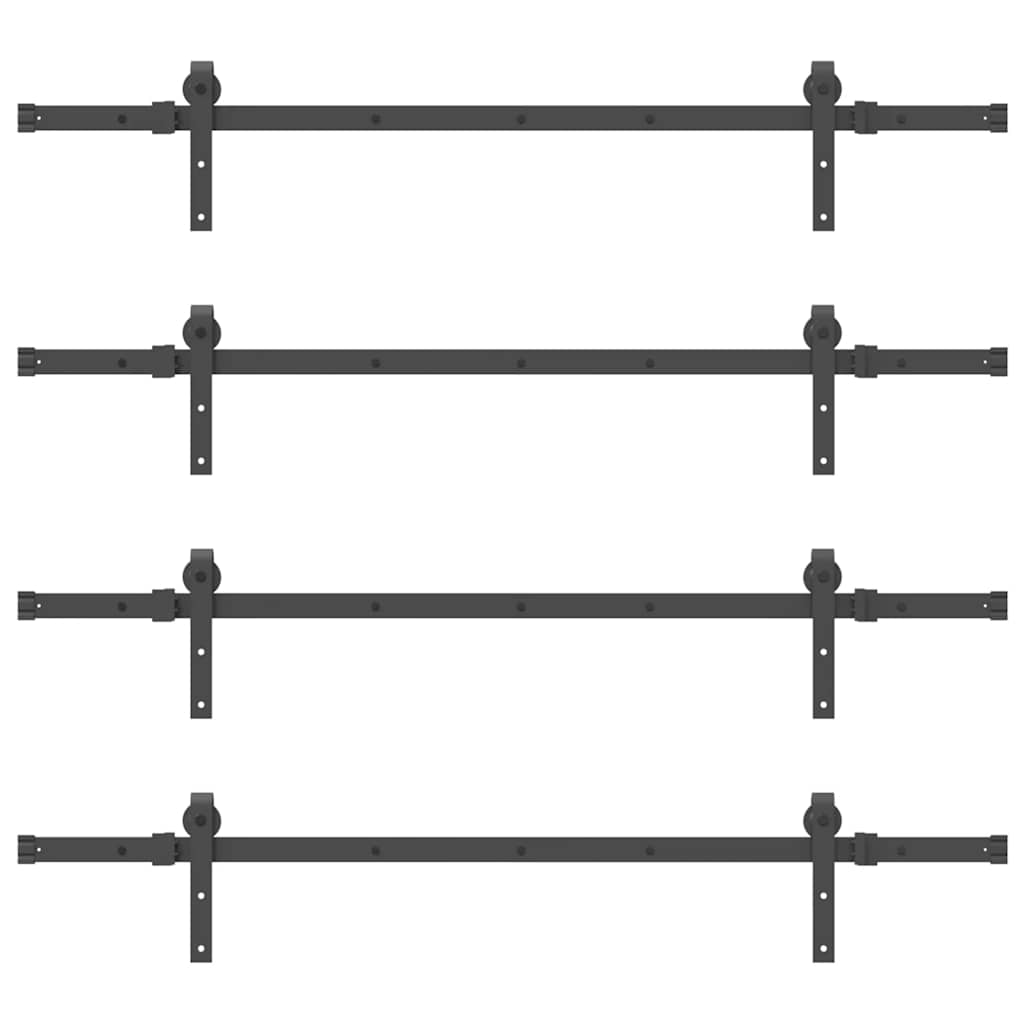 vidaXL Μηχανισμός Συρόμενης Μεσόπορτας Μαύρος 305 εκ. Ατσάλινος