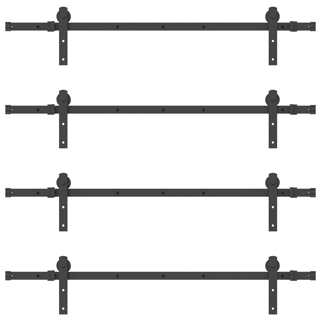 vidaXL Μηχανισμός Συρόμενης Μεσόπορτας Μαύρος 305 εκ. Ατσάλινος