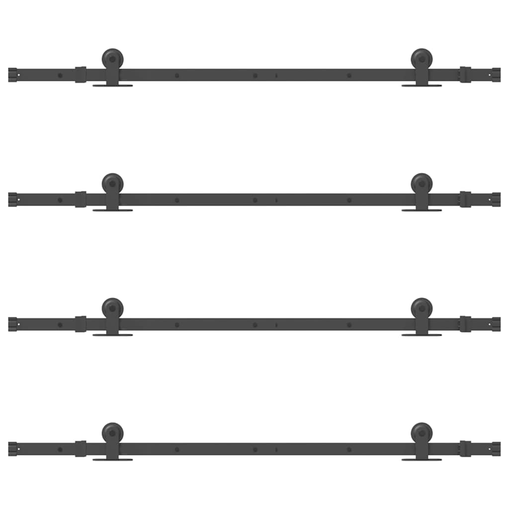 vidaXL Μηχανισμός Συρόμενης Μεσόπορτας Μαύρος 305 εκ. Ατσάλινος