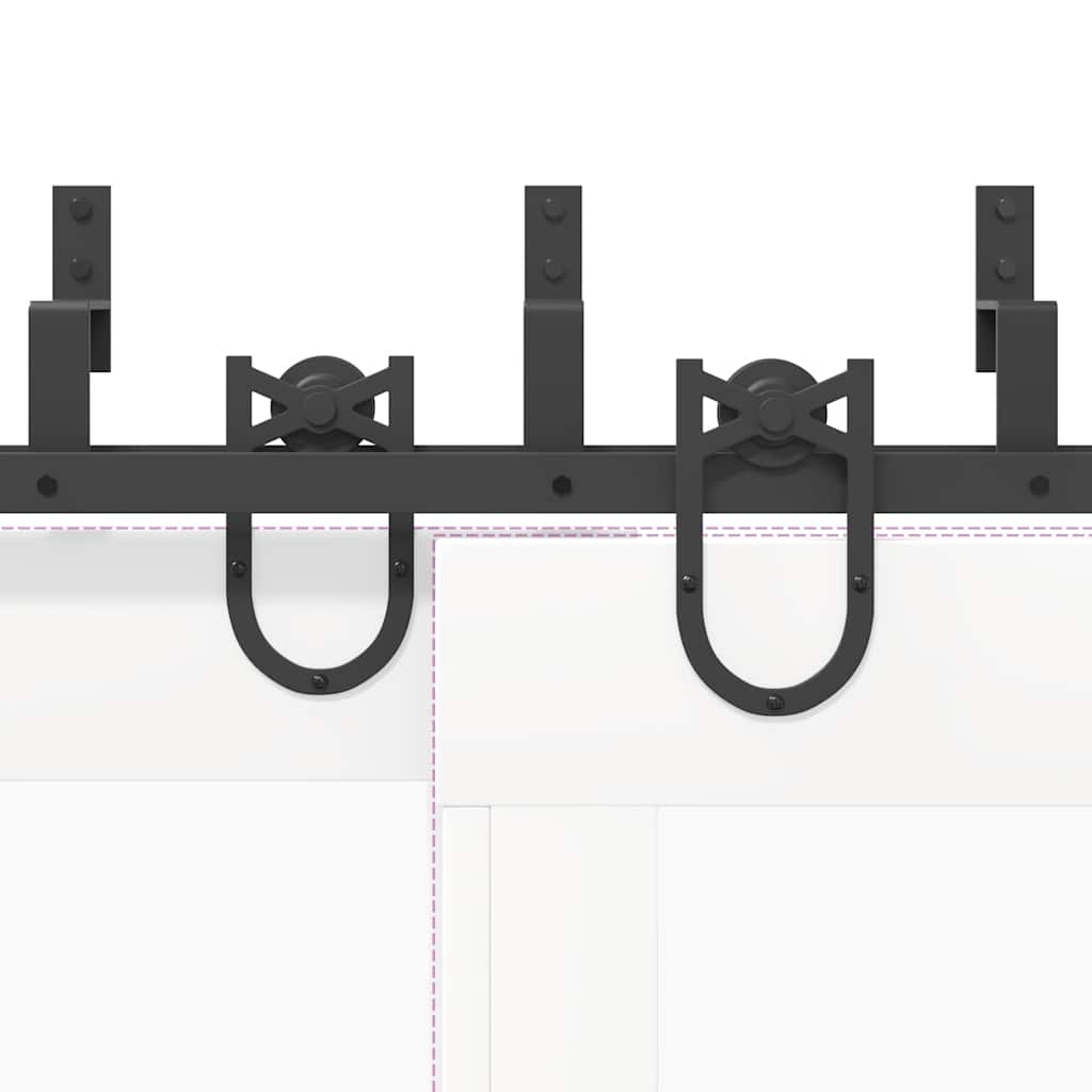 vidaXL Μηχανισμός Συρόμενης Μεσόπορτας Μαύρος 400 εκ. Ατσάλινος