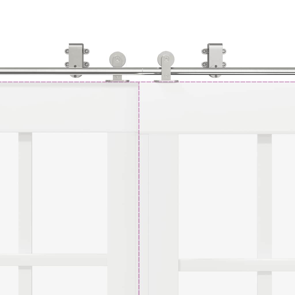 vidaXL Μηχανισμός Συρόμενης Μεσόπορτας Ασημί 366 εκ. Ανοξείδωτο Ατσάλι