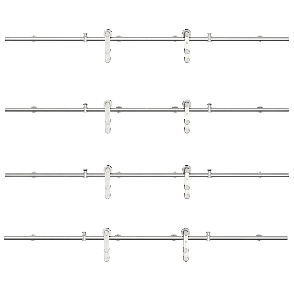 vidaXL Μηχανισμός Συρόμενης Μεσόπορτας Ασημί 400 εκ. Ανοξείδωτο Ατσάλι