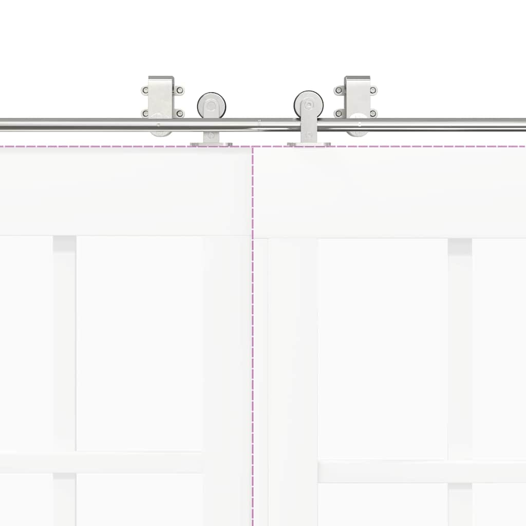 vidaXL Μηχανισμός Συρόμενης Μεσόπορτας Ασημί 400 εκ. Ανοξείδωτο Ατσάλι