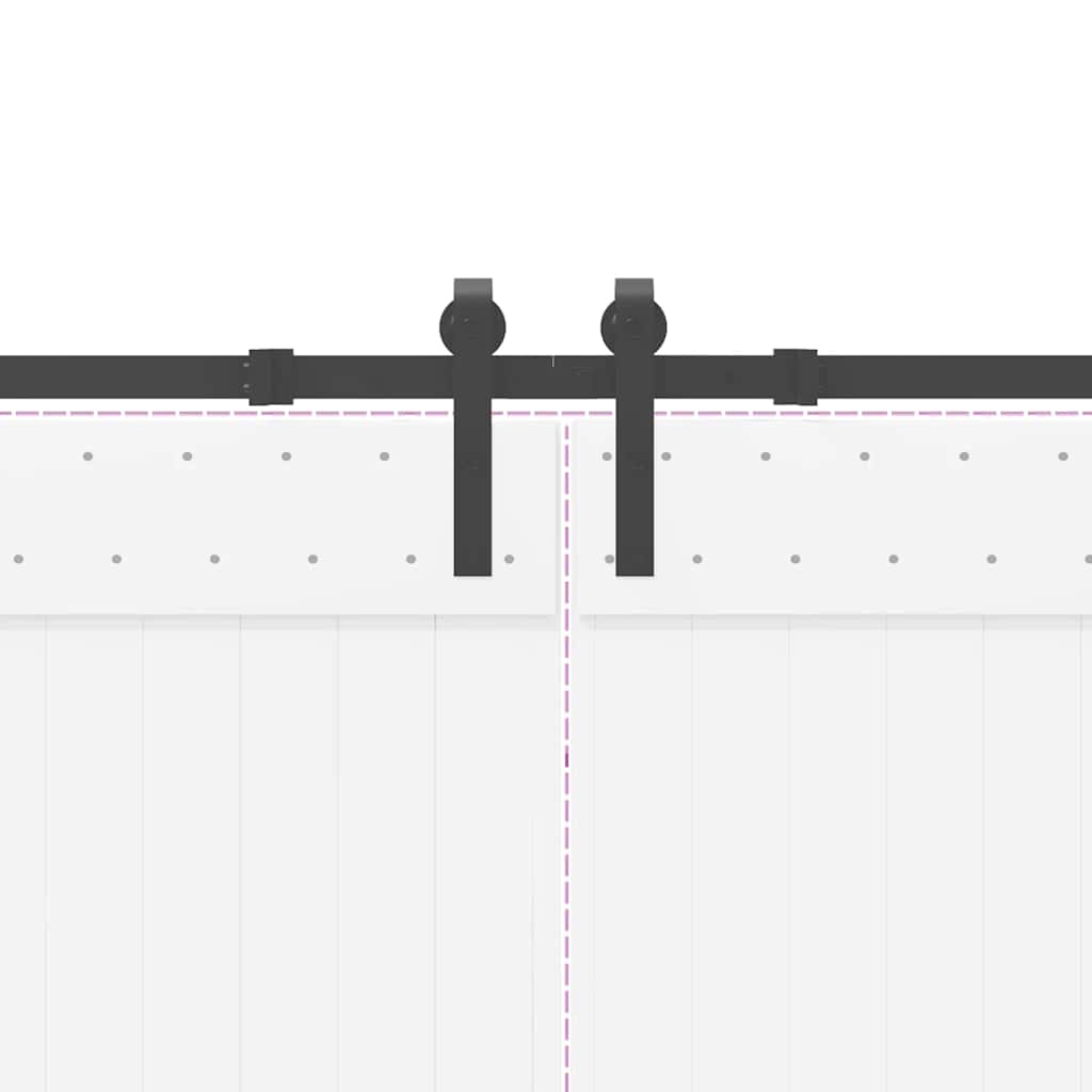 vidaXL Μηχανισμός Συρόμενης Μεσόπορτας Μαύρος 305 εκ. Ατσάλινος