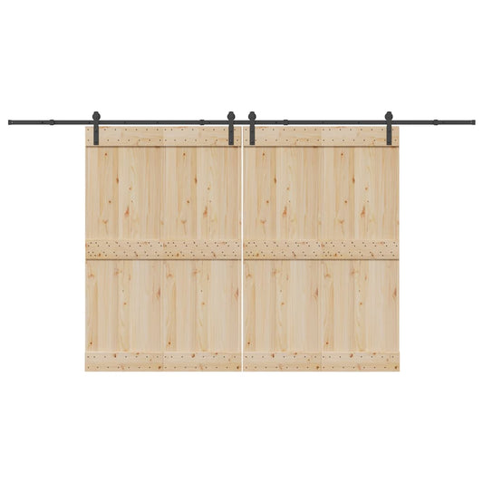 vidaXL Μηχανισμός Συρόμενης Μεσόπορτας Μαύρος 400 εκ. Ατσάλινος