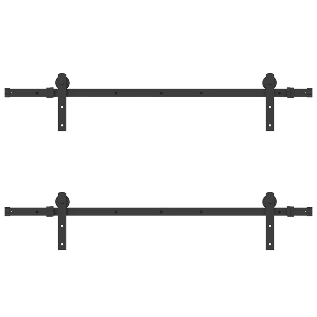 vidaXL Μηχανισμός Συρόμενης Μεσόπορτας Μαύρος 305 εκ. Ατσάλινος