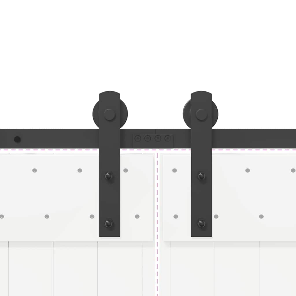 vidaXL Μηχανισμός Συρόμενης Μεσόπορτας Μαύρος 305 εκ. Ατσάλινος