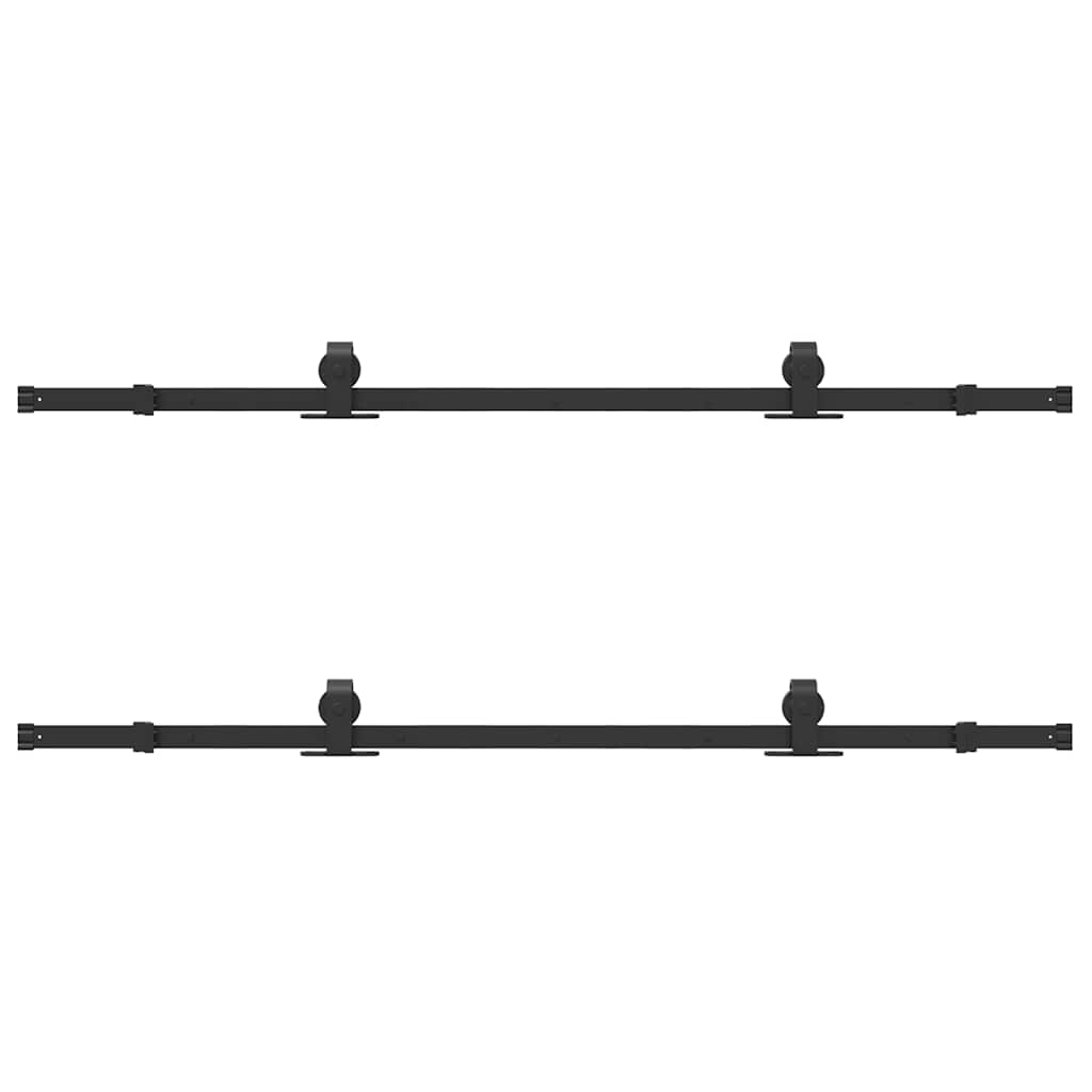 vidaXL Μηχανισμός Συρόμενης Μεσόπορτας Μαύρος 366 εκ. Ατσάλινος