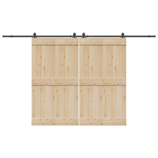 vidaXL Μηχανισμός Συρόμενης Μεσόπορτας Μαύρος 366 εκ. Ατσάλινος