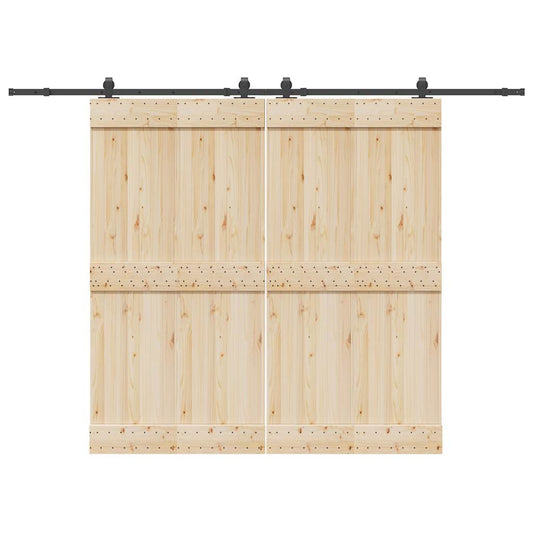 vidaXL Μηχανισμός Συρόμενης Μεσόπορτας Μαύρος 305 εκ. Ατσάλινος