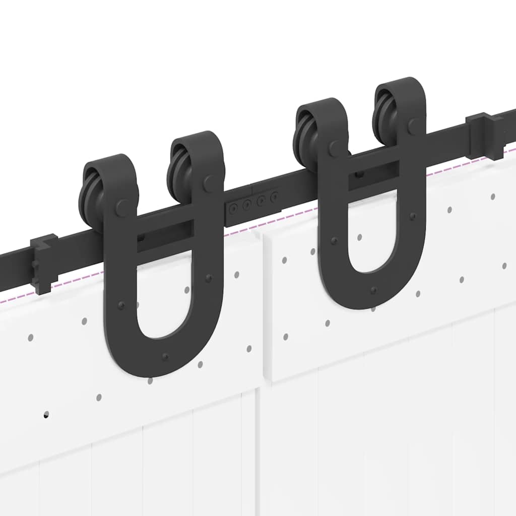 vidaXL Μηχανισμός Συρόμενης Μεσόπορτας Μαύρος 400 εκ. Ατσάλινος