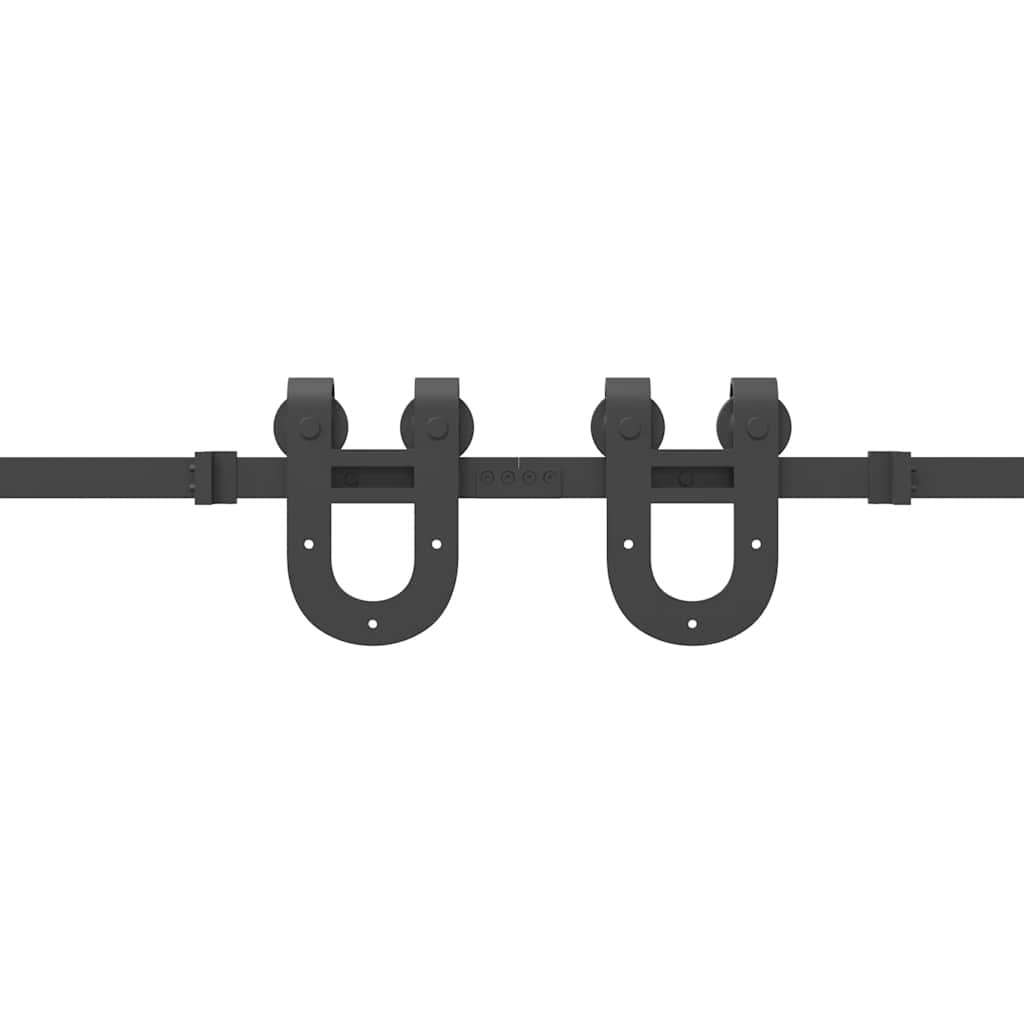 vidaXL Μηχανισμός Συρόμενης Μεσόπορτας Μαύρος 400 εκ. Ατσάλινος