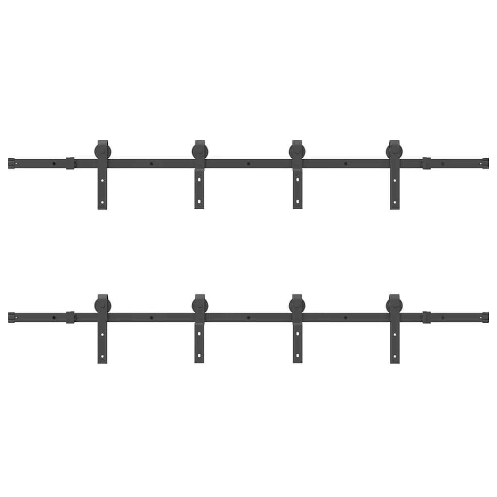 vidaXL Μηχανισμός Συρόμενης Μεσόπορτας Μαύρος 400 εκ. Ατσάλινος