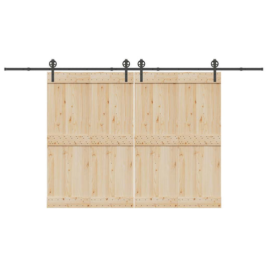 vidaXL Μηχανισμός Συρόμενης Μεσόπορτας Μαύρος 400 εκ. Ατσάλινος