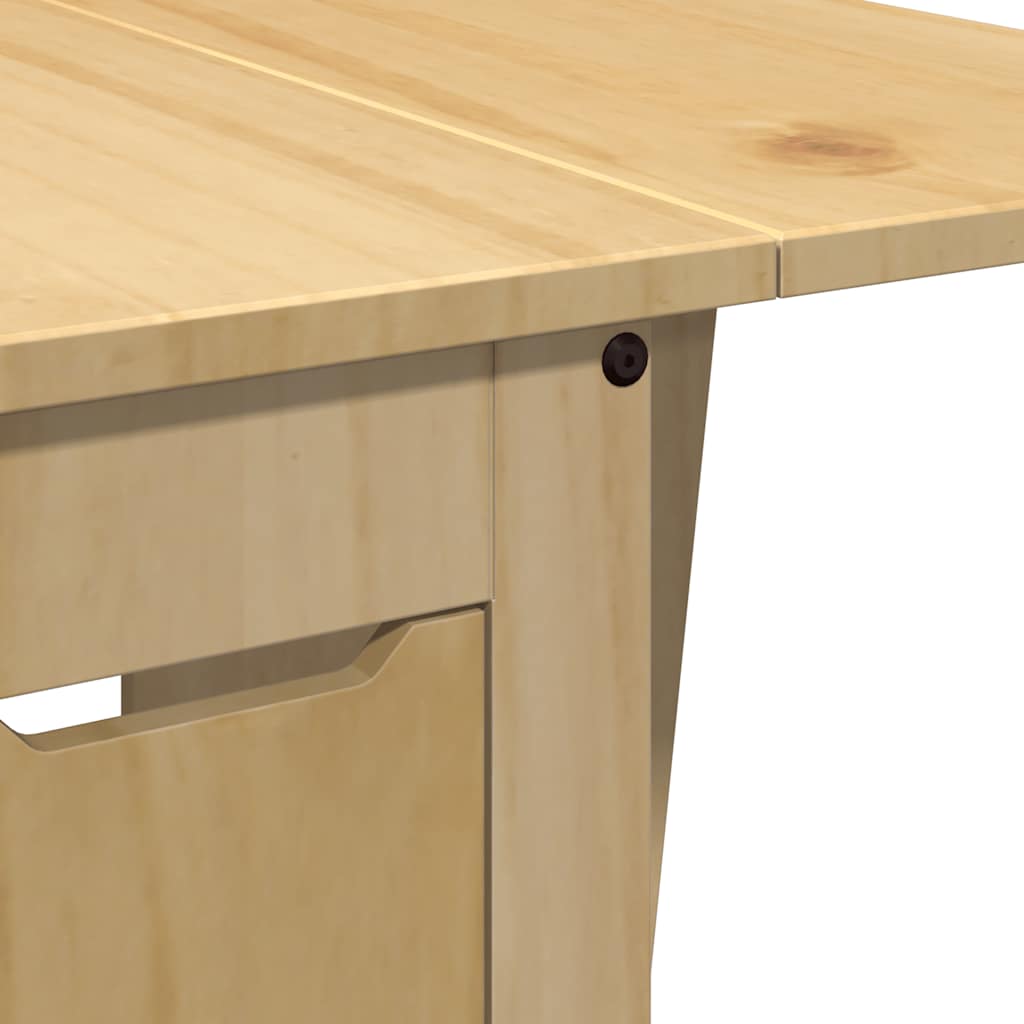 vidaXL Σετ Τραπεζαρίας Επεκ. 5Τεμ Corona Πτυσ. Καφέ Κεριού Ξύλο Πεύκου