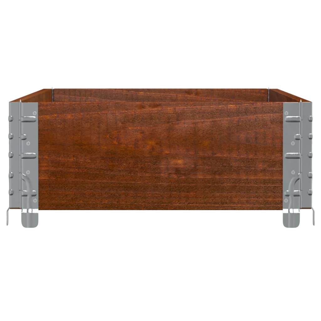 vidaXL Κολάρα Παλέτας Καφέ 100x50 εκ. από Μασίφ Ξύλο Πεύκου