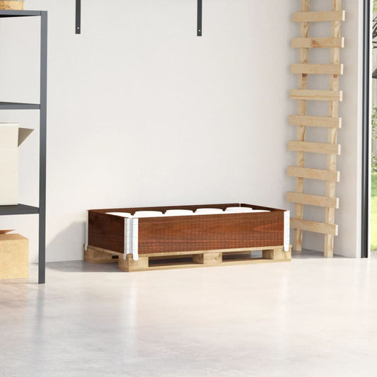 vidaXL Κολάρα Παλέτας Καφέ 100x50 εκ. από Μασίφ Ξύλο Πεύκου