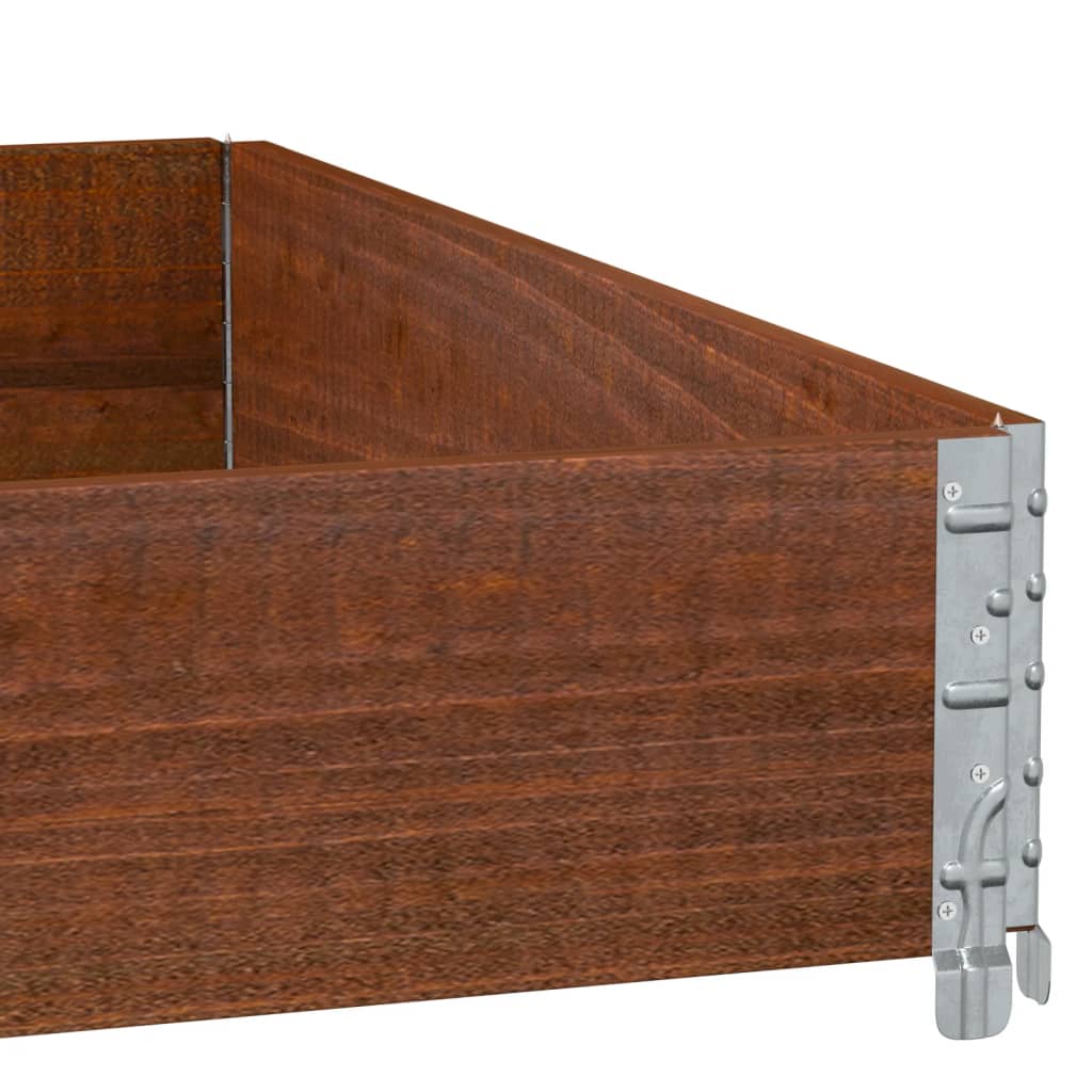 vidaXL Κολάρα Παλέτας Καφέ 100x100 εκ. από Μασίφ Ξύλο Πεύκου