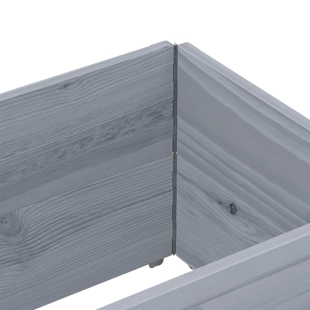 vidaXL Κολάρα Παλέτας 2 τεμ. Γκρι 150x50 εκ. από Μασίφ Ξύλο Πεύκου