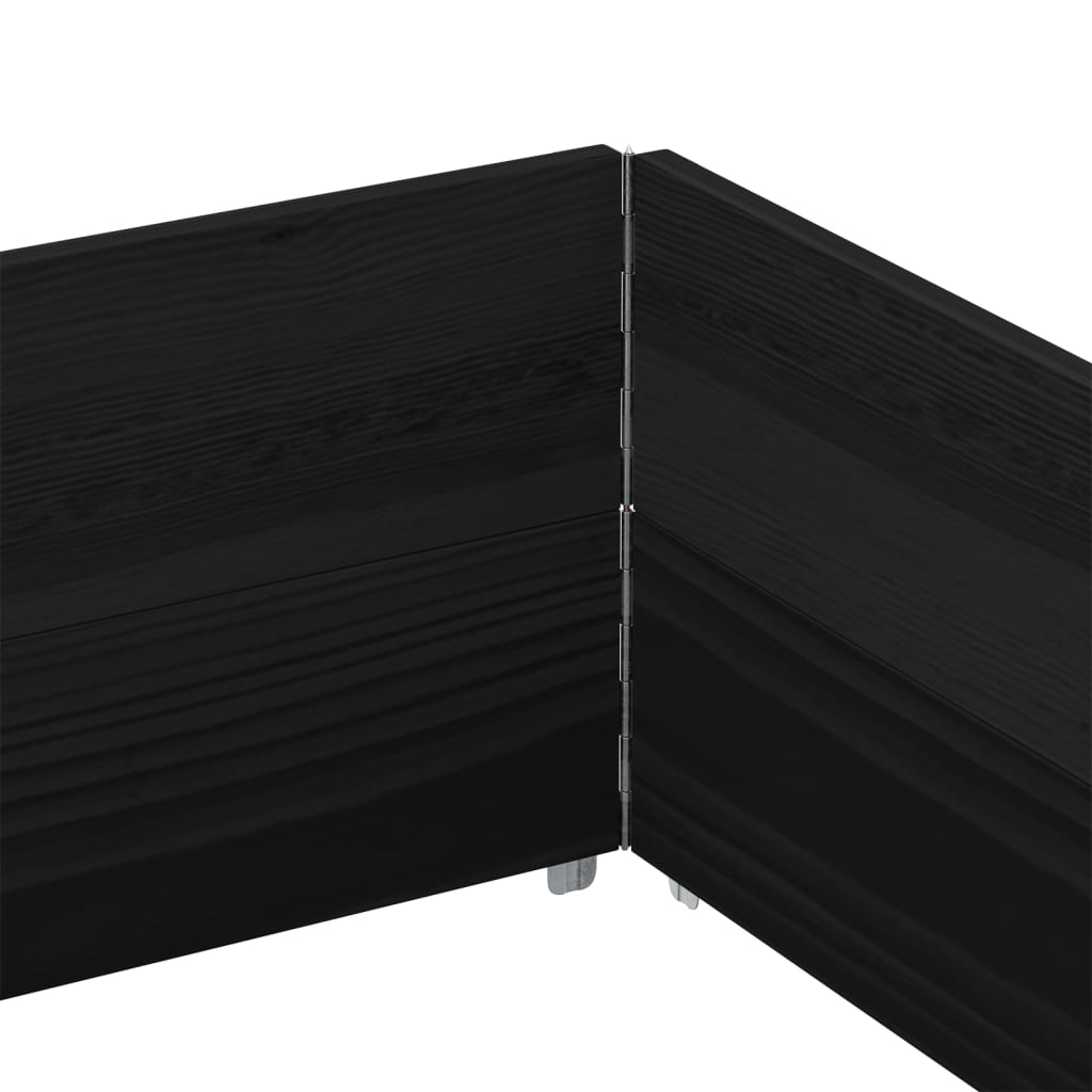 vidaXL Κολάρα Παλέτας 2 τεμ. Μαύρο 150x100 εκ. από Μασίφ Ξύλο Πεύκου