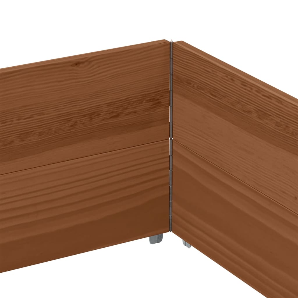 vidaXL Κολάρα Παλέτας 2 τεμ. Καφέ 150x100 εκ. από Μασίφ Ξύλο Πεύκου