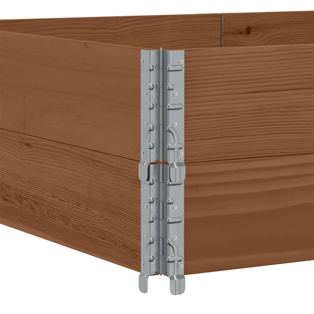 vidaXL Κολάρα Παλέτας 2 τεμ. Καφέ 150x100 εκ. από Μασίφ Ξύλο Πεύκου