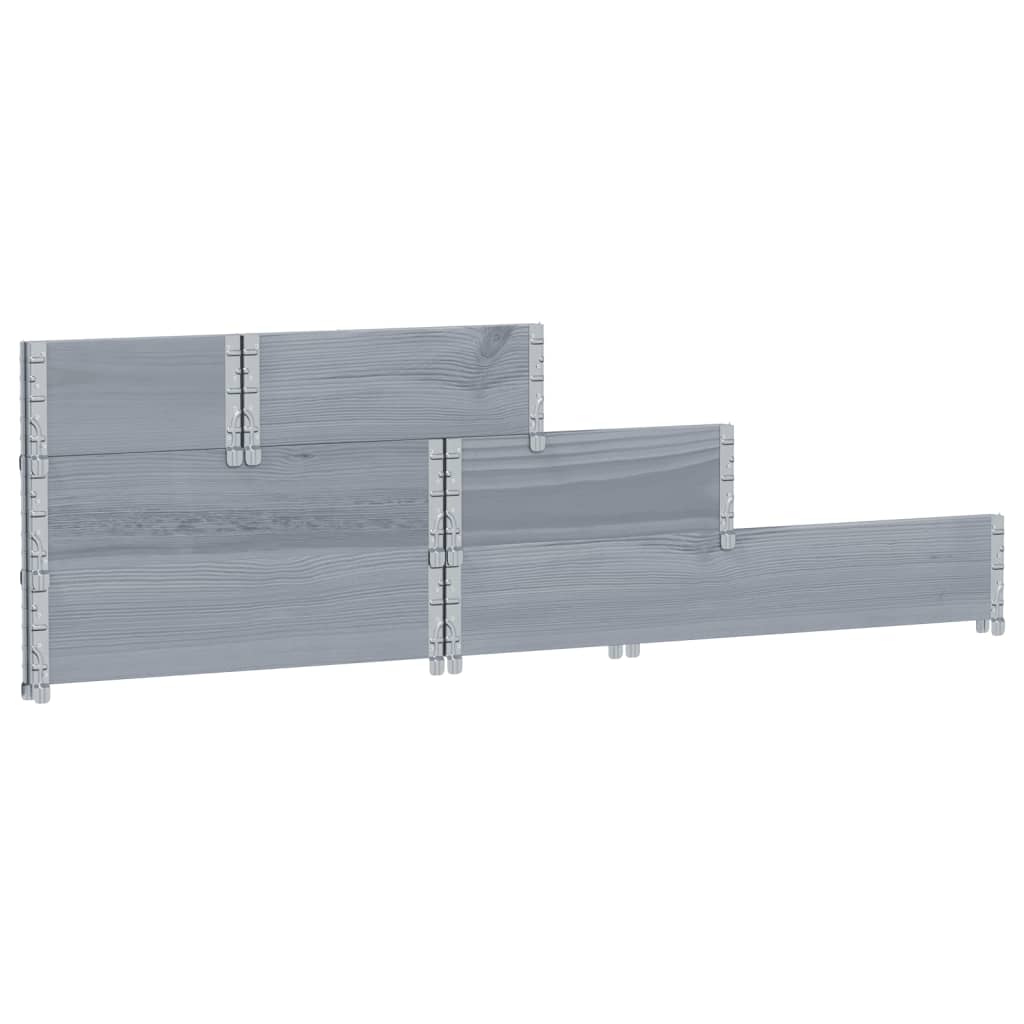 vidaXL Ζαρντινιέρα Υπερ. 3 Επιπέδων Γκρι 120x80 εκ. Μασίφ Ξύλο Πεύκου