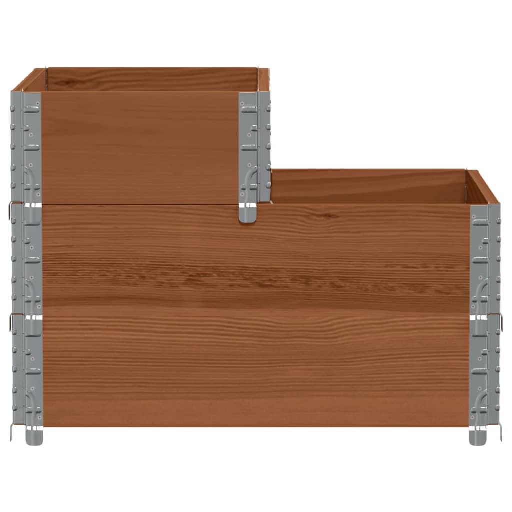 vidaXL Ζαρντινιέρα Υπερ. 3 Επιπέδων Καφέ 120x80 εκ. Μασίφ Ξύλο Πεύκου