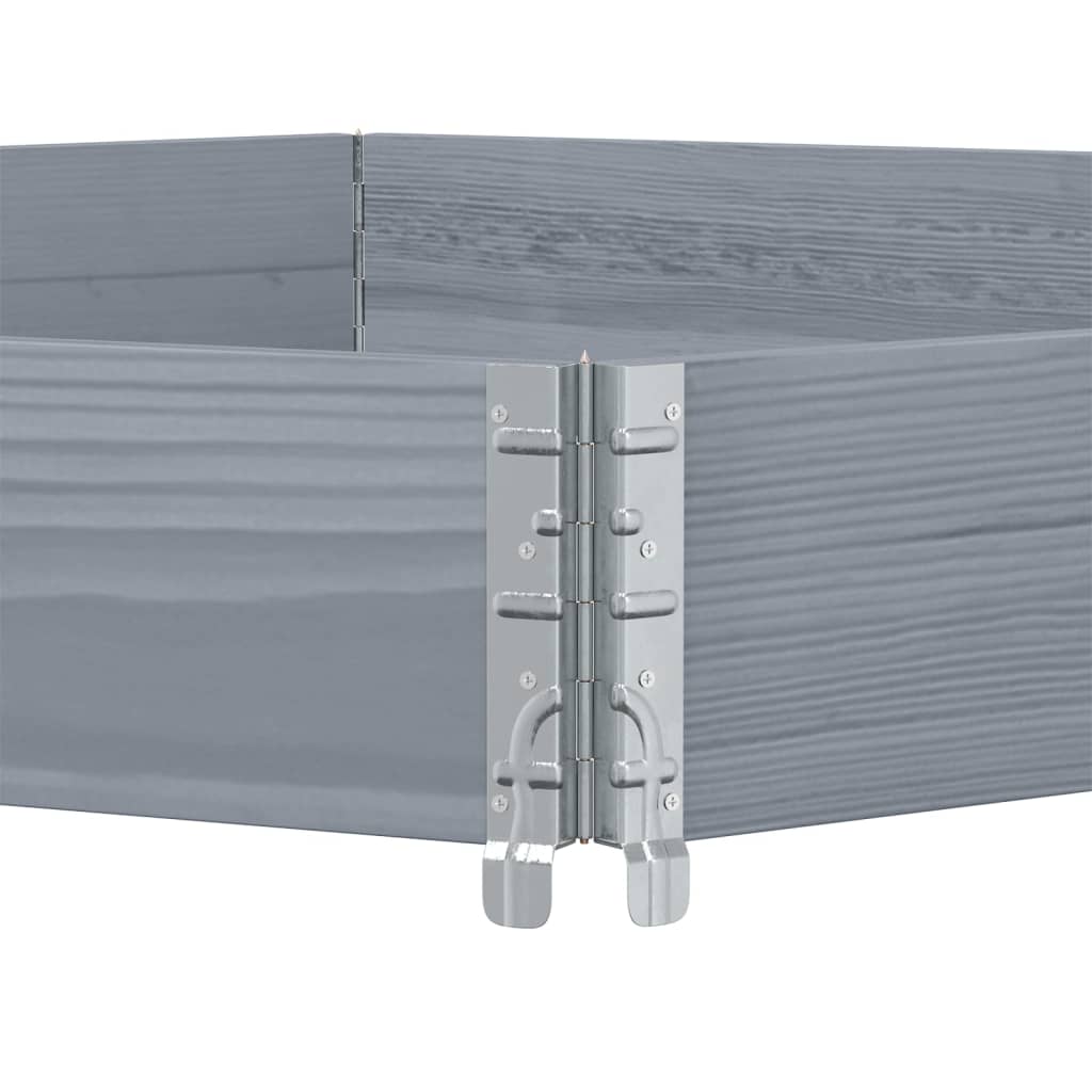 vidaXL Ζαρντινιέρα Εξάγωνη Γκρι 160x160 εκ. από Μασίφ Ξύλο Πεύκου