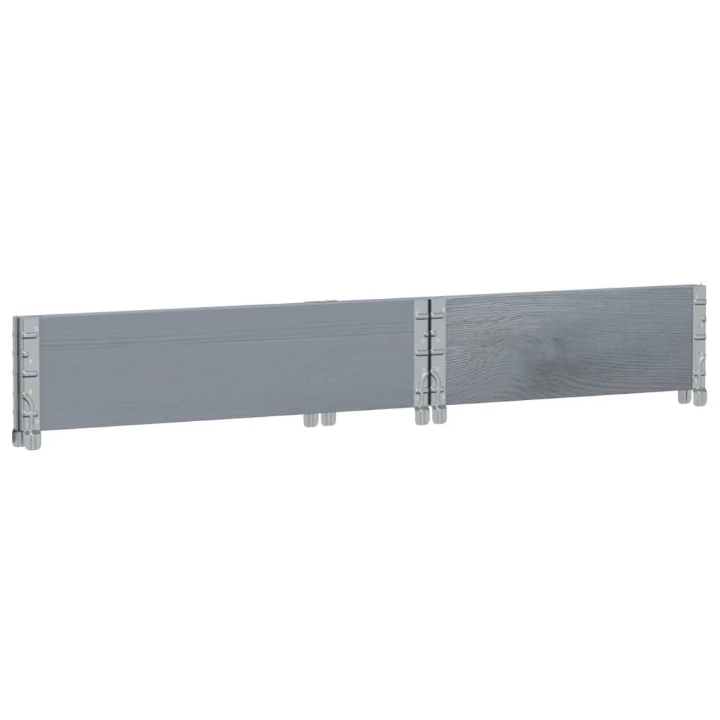 vidaXL Ζαρντινιέρα Κήπου Γκρι 80x60 εκ. από Μασίφ Ξύλο Πεύκου