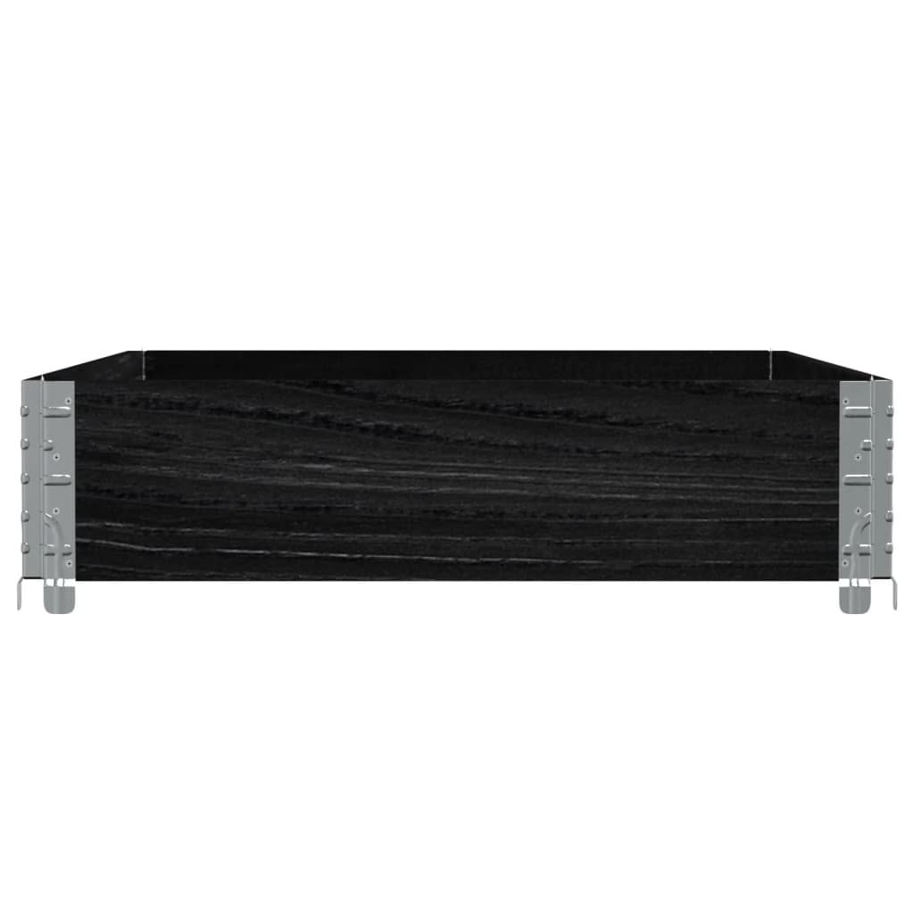vidaXL Ζαρντινιέρα Κήπου Μαύρη 120 x 80 εκ. από Μασίφ Ξύλο Πεύκου