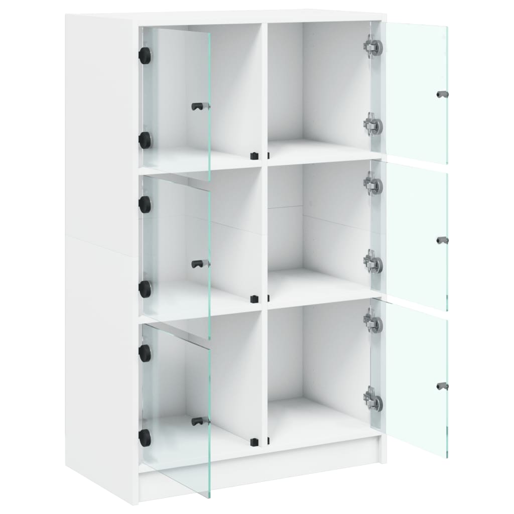 vidaXL Ντουλάπι με Πόρτες Λευκό 68x37x109 εκ. από Επεξεργασμένο Ξύλο