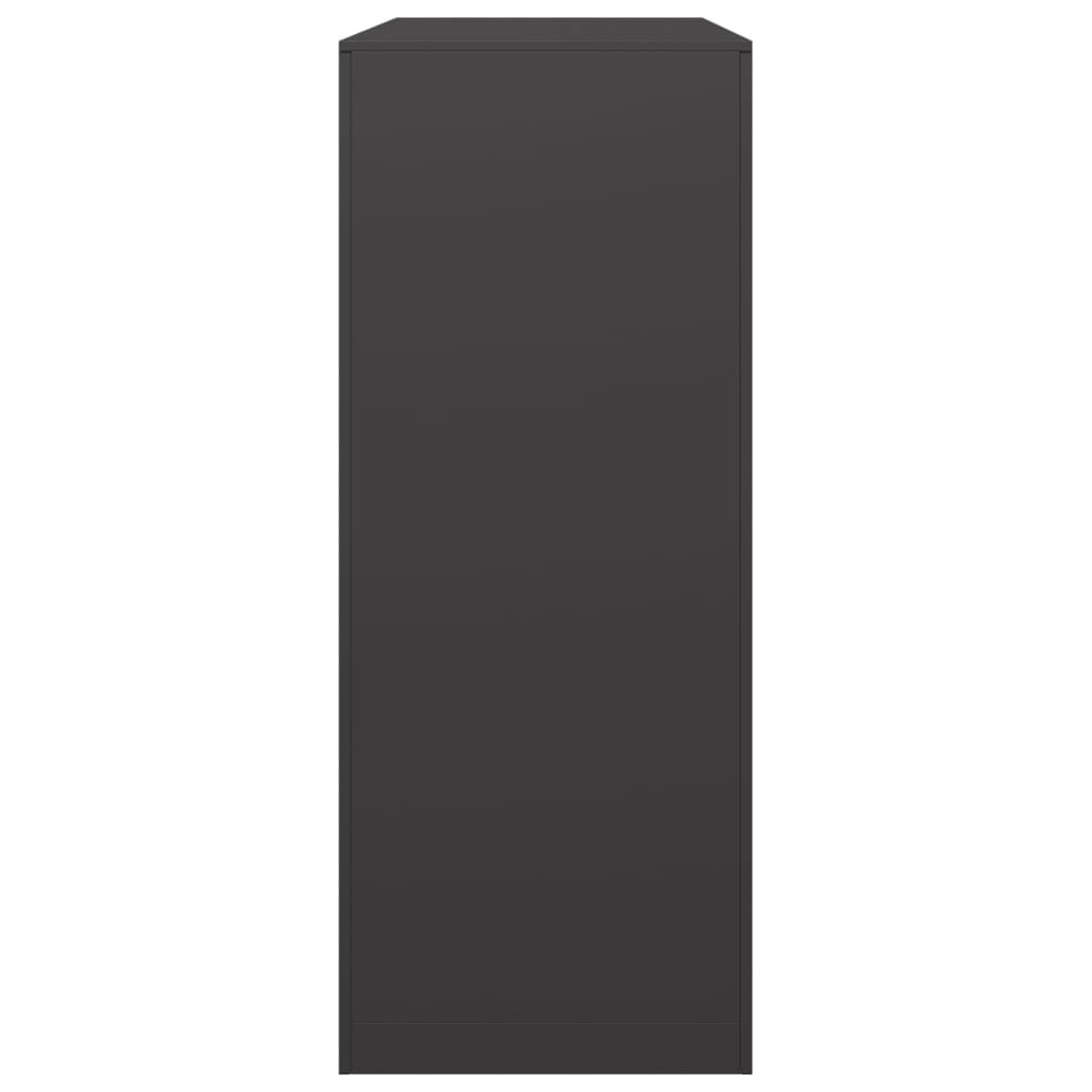 vidaXL Ράφι Καυσόξυλων Μαύρο 100x40x100 εκ. Ατσάλινο