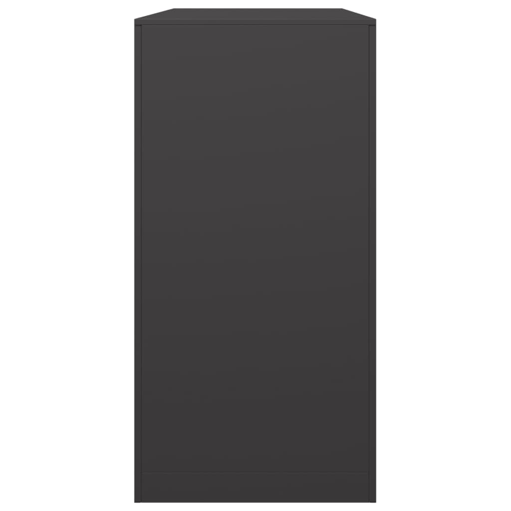 vidaXL Ράφι Καυσόξυλων Μαύρο 100x40x80 εκ. Ατσάλινο