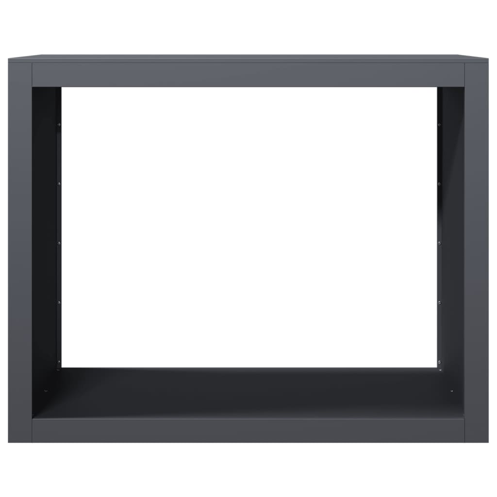 vidaXL Ράφι Καυσόξυλων Ανθρακί 100x40x80 εκ. Ατσάλινο