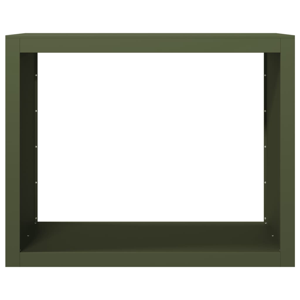 vidaXL Ράφι Καυσόξυλων Πράσινη 100x40x80 εκ. Ατσάλινο