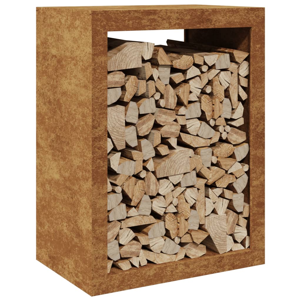 Ράφι για καυσόξυλα vidaXL 60x40x80 cm Ατσάλι σκληρυθέν στον αέρα