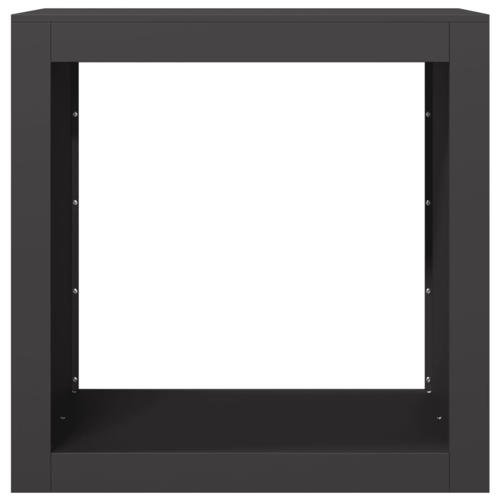vidaXL Ράφι Καυσόξυλων Μαύρο 60x40x60 εκ. Ατσάλινο