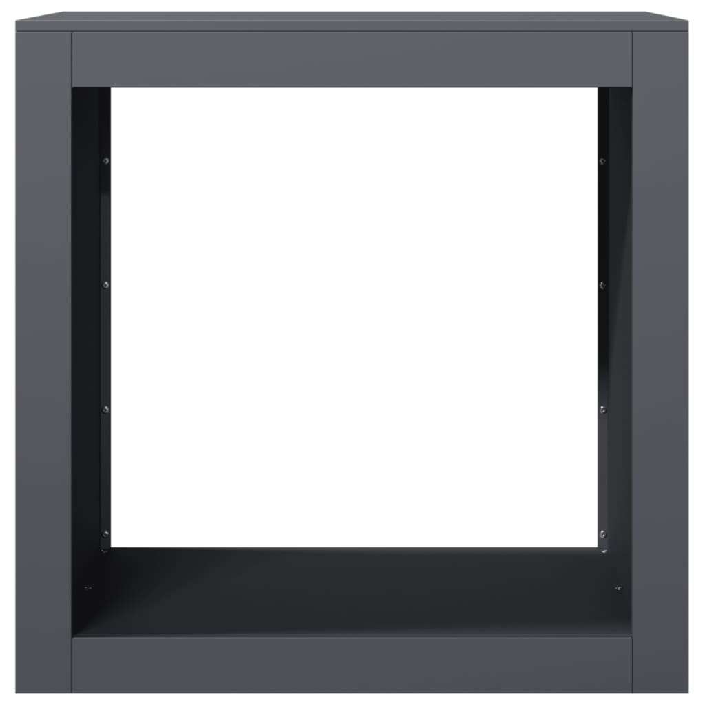 vidaXL Ράφι Καυσόξυλων Ανθρακί 60x40x60 εκ. Ατσάλινο