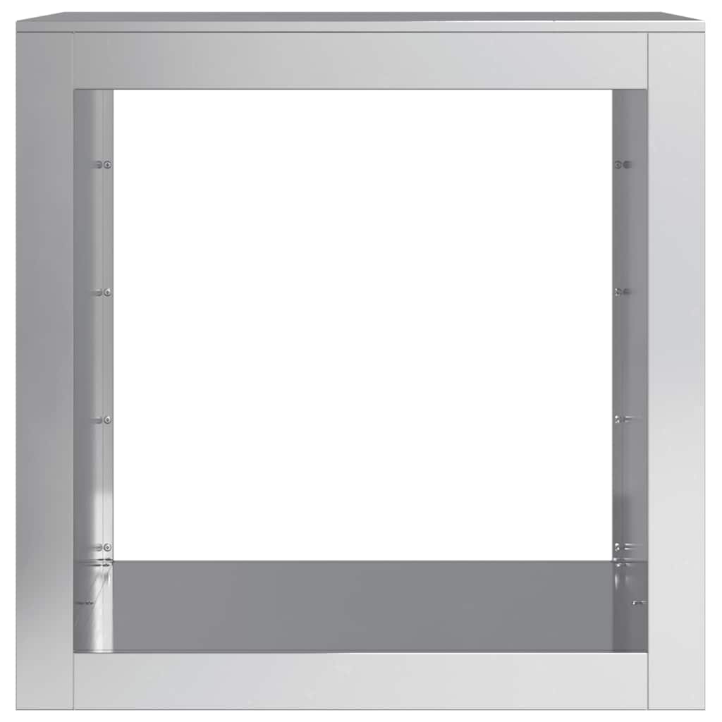 vidaXL Ράφι Καυσόξυλων 60x40x60 εκ. Γαλβανιζέ Ατσάλι