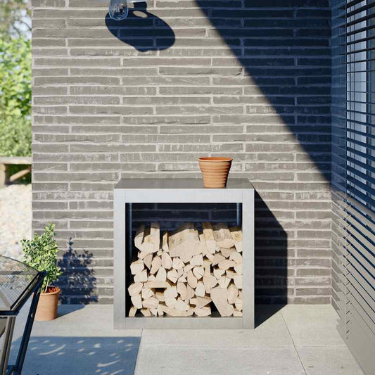 vidaXL Ράφι Καυσόξυλων 60x40x60 εκ. Γαλβανιζέ Ατσάλι