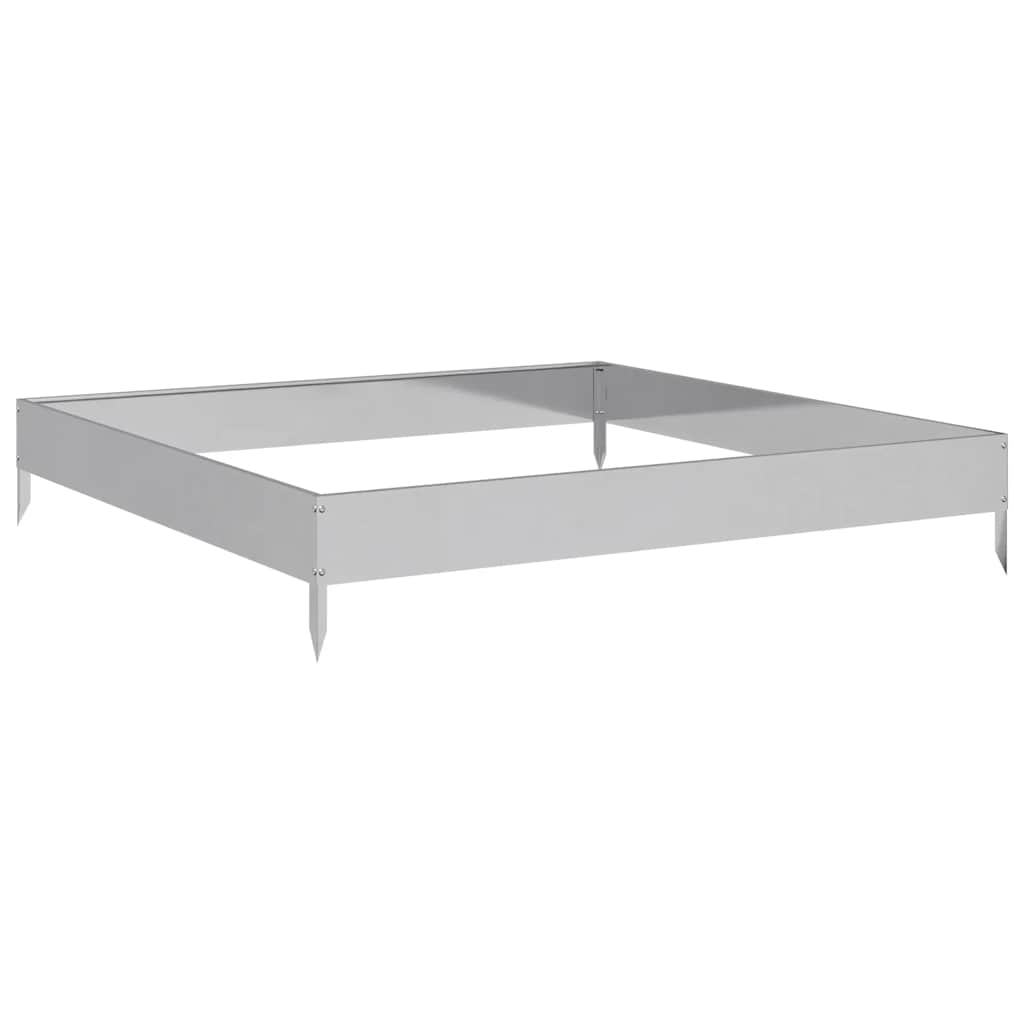 vidaXL Ζαρντινιέρα Υπερυψωμένη 100x100x18,5 εκ. Γαλβανισμένο Χάλυβα