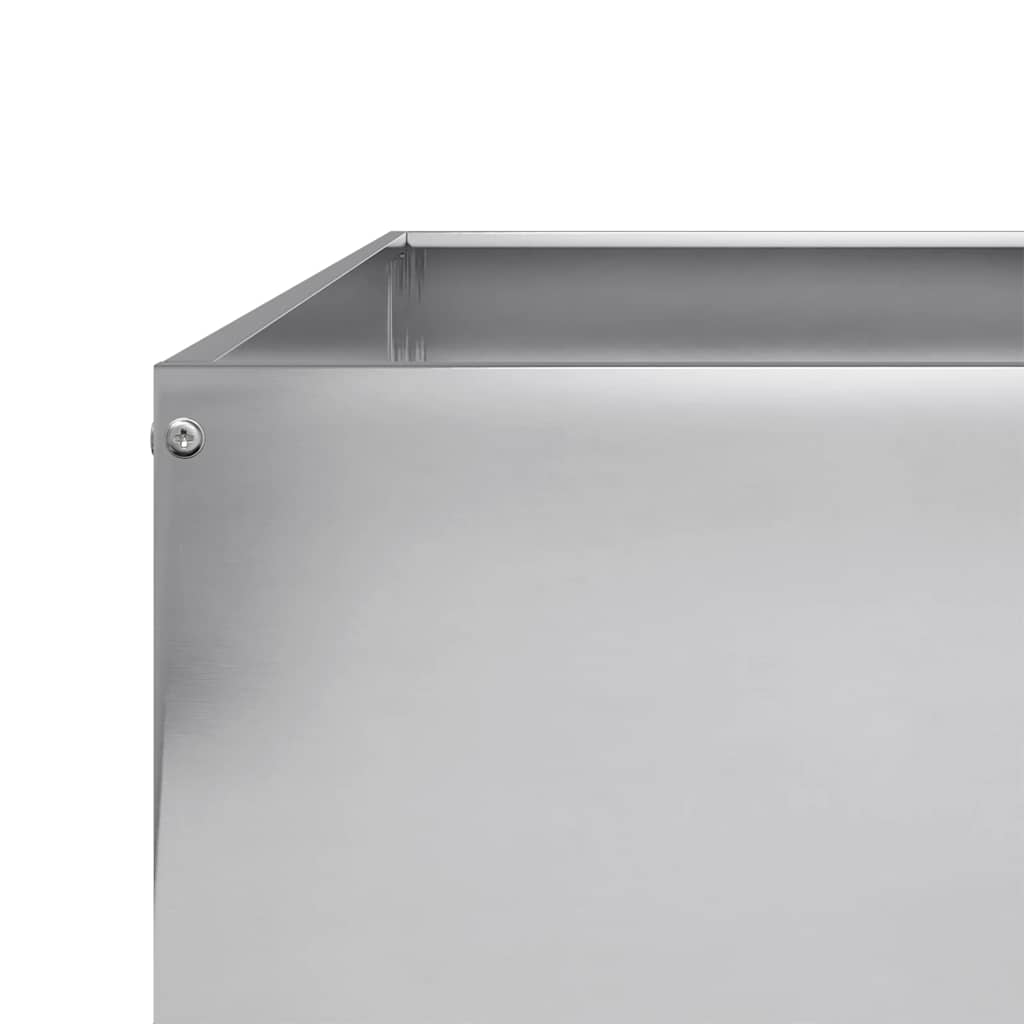 vidaXL Ζαρντινιέρα Υπερυψωμένη 100x100x18,5 εκ. Γαλβανισμένο Χάλυβα